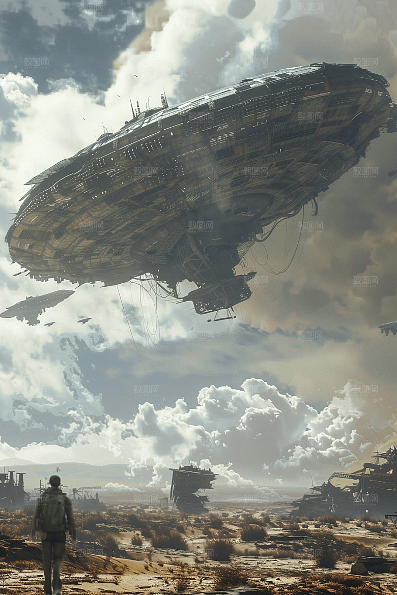 末日飞船太空暗黑游戏原画