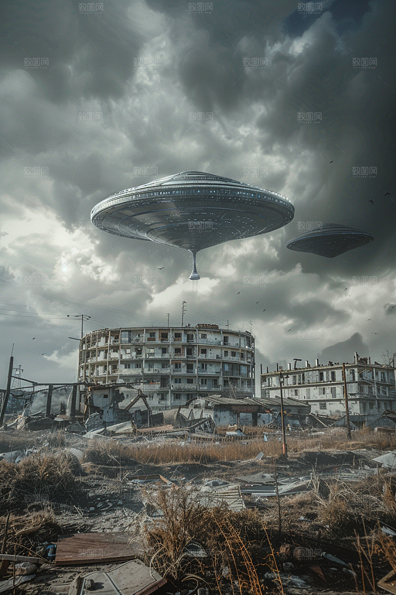 末日飞船废土风太空游戏原画