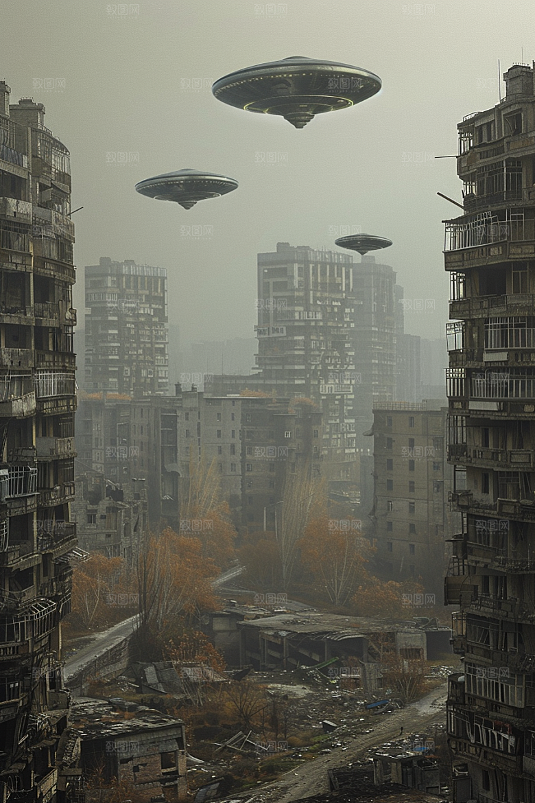 末日飞船科技感外星人游戏原画
