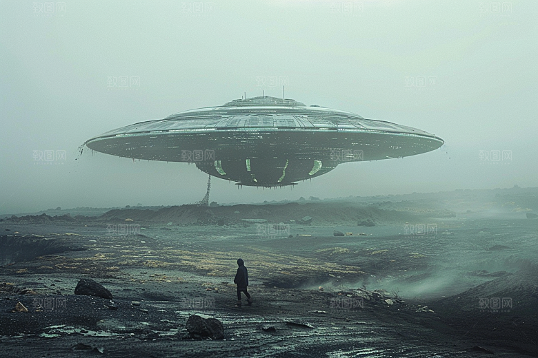 末日飞船太空战舰外星人游戏原画