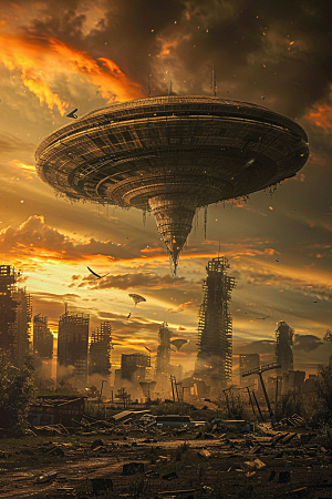 末日飞船暗黑太空战舰游戏原画