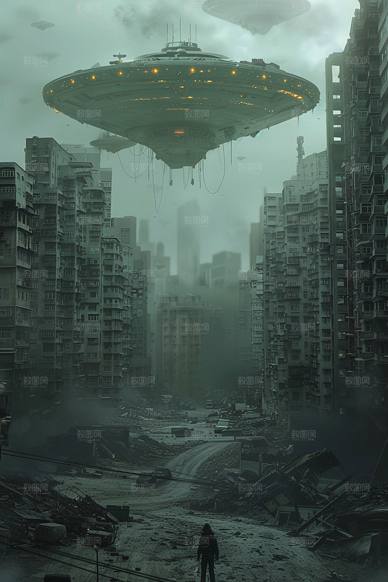 末日飞船宇宙飞行器游戏原画