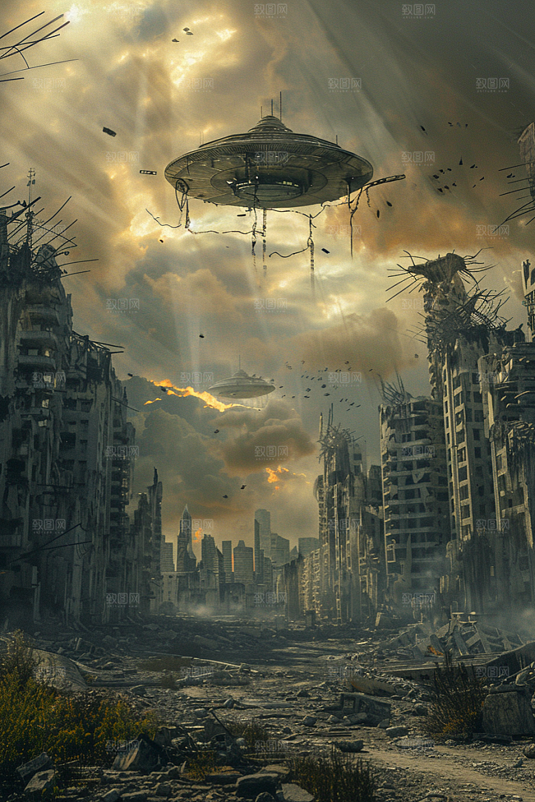 末日飞船世界末日太空战舰游戏原画