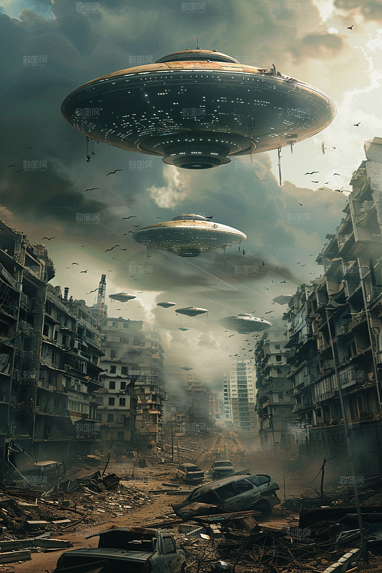 末日飞船太空战舰太空游戏原画