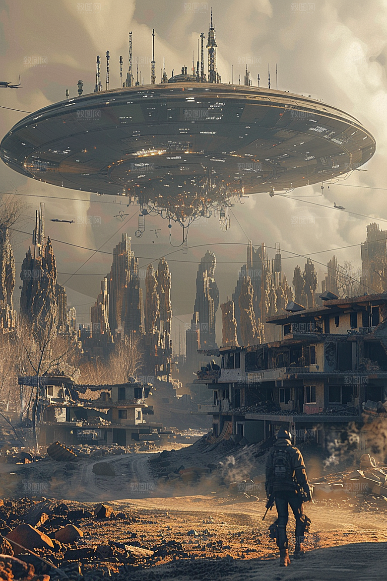 末日飞船暗黑太空游戏原画