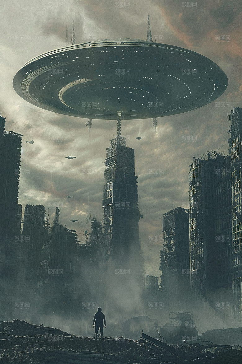 末日飞船太空宇宙游戏原画