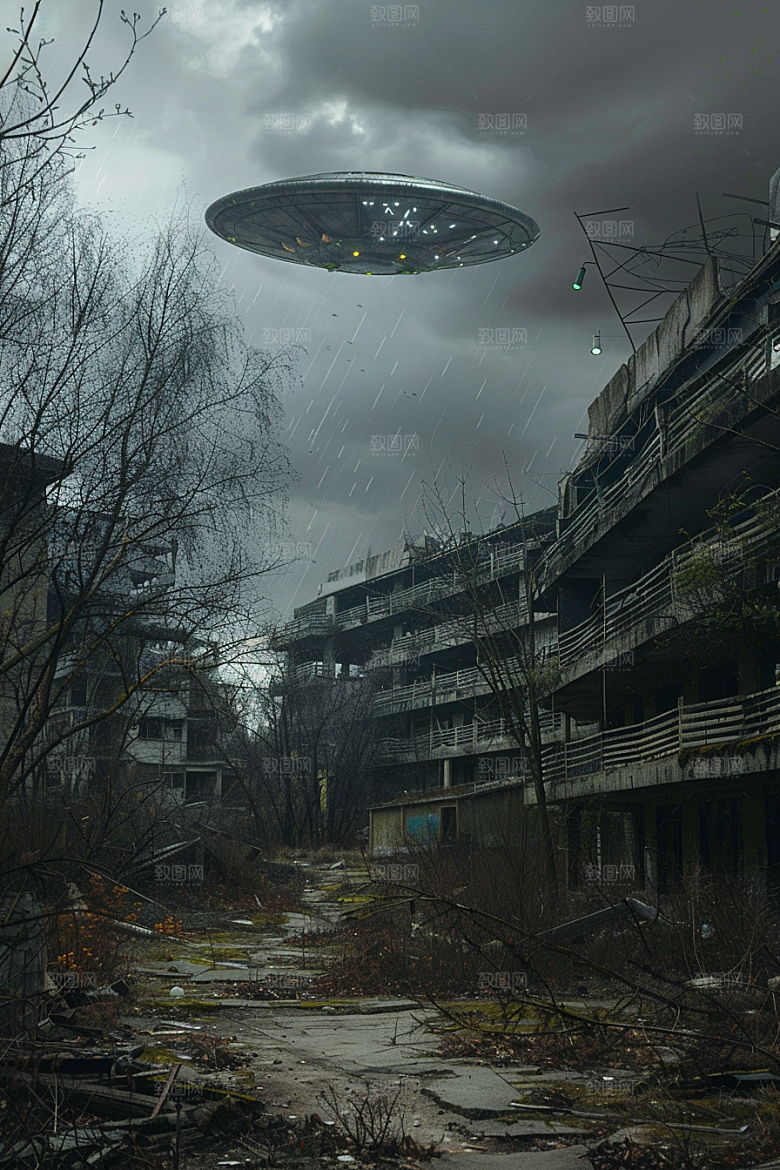 末日飞船科技感宇宙游戏原画