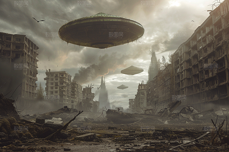 末日飞船宇宙太空战舰游戏原画