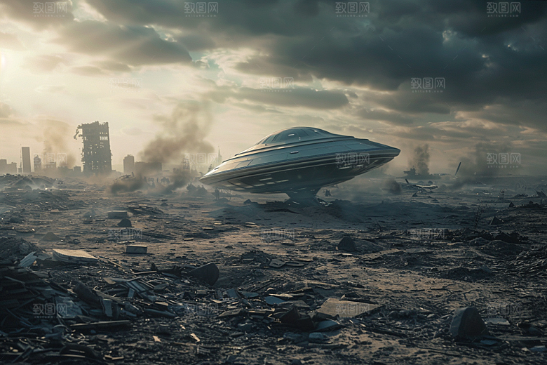 末日飞船宇宙科技感游戏原画