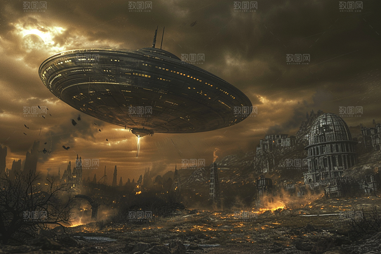 末日飞船宇宙世界末日游戏原画