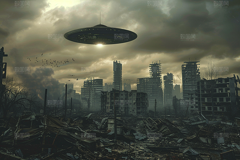 末日飞船宇宙太空战舰游戏原画