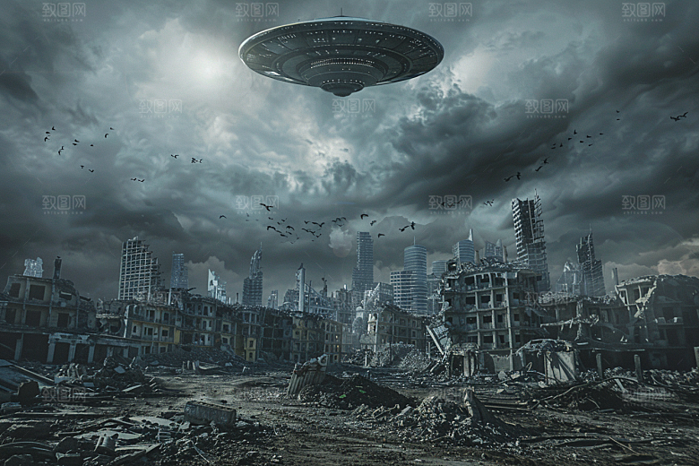 末日飞船世界末日宇宙游戏原画