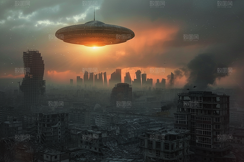末日飞船太空战舰宇宙游戏原画