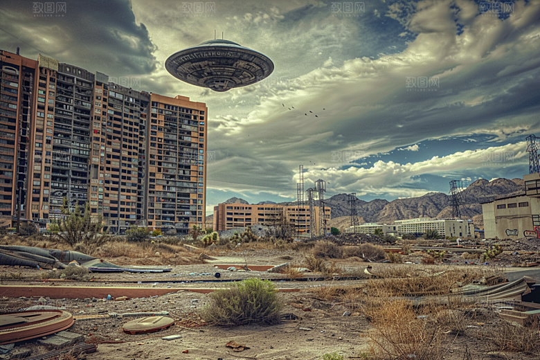末日飞船科幻片外星人游戏原画