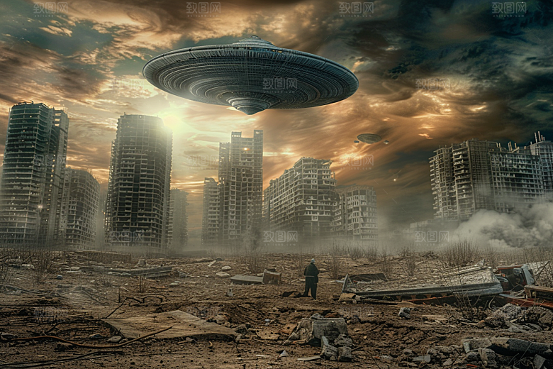 末日飞船宇宙废土风游戏原画