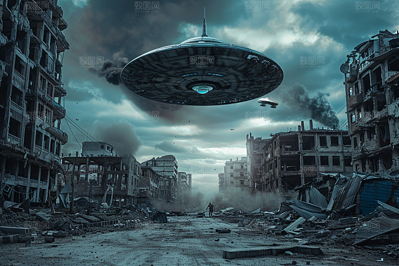 末日飞船宇宙外星人游戏原画