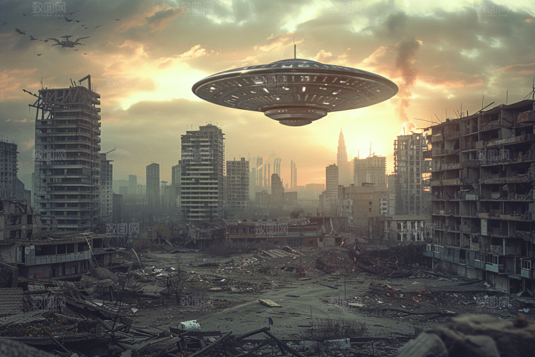 末日飞船废土风宇宙游戏原画