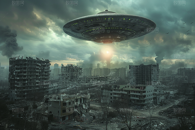 末日飞船太空宇宙游戏原画