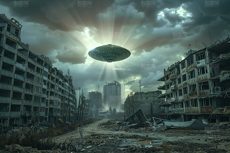 末日飞船太空科幻片游戏原画