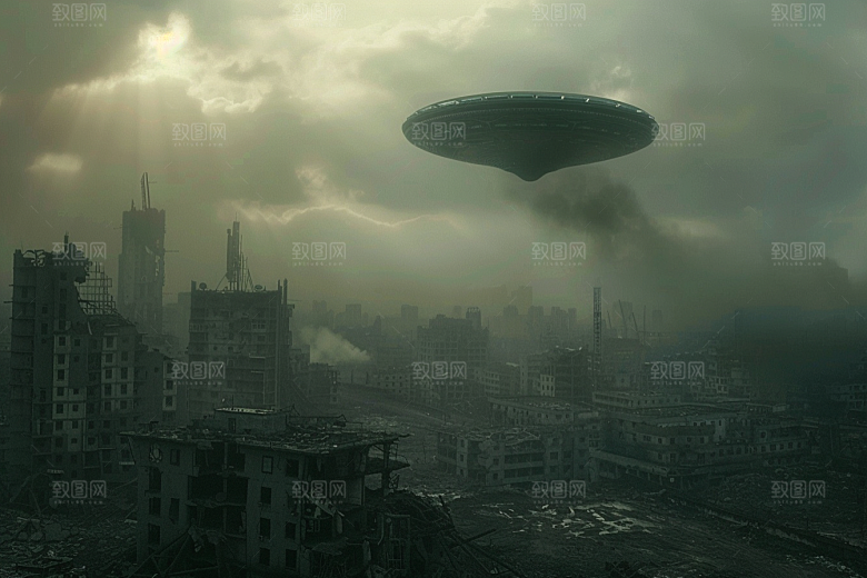 末日飞船世界末日外星人游戏原画
