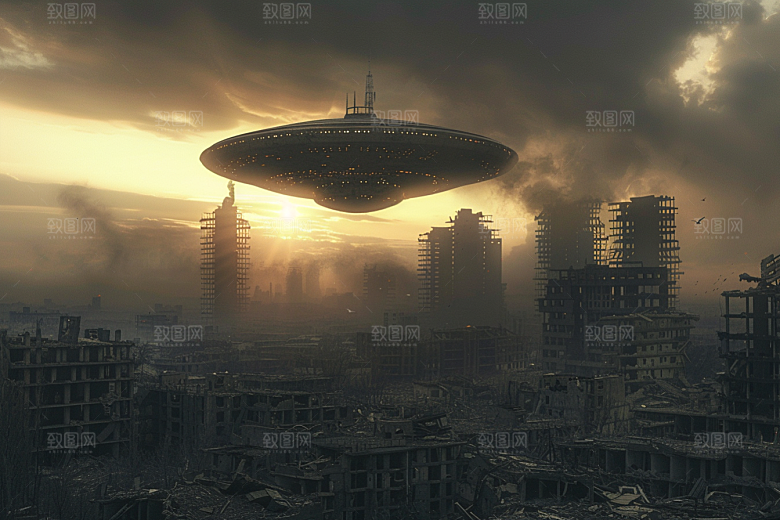 末日飞船世界末日宇宙游戏原画