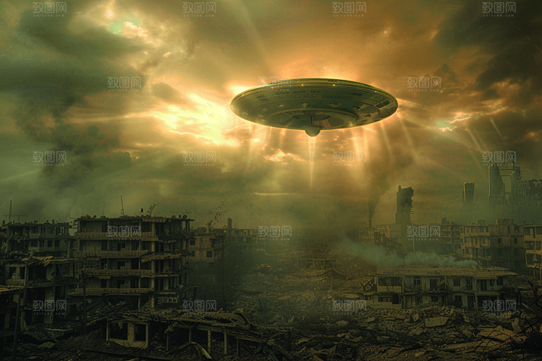 末日飞船宇宙外星人游戏原画