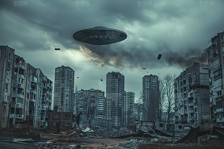 末日飞船宇宙飞行器游戏原画