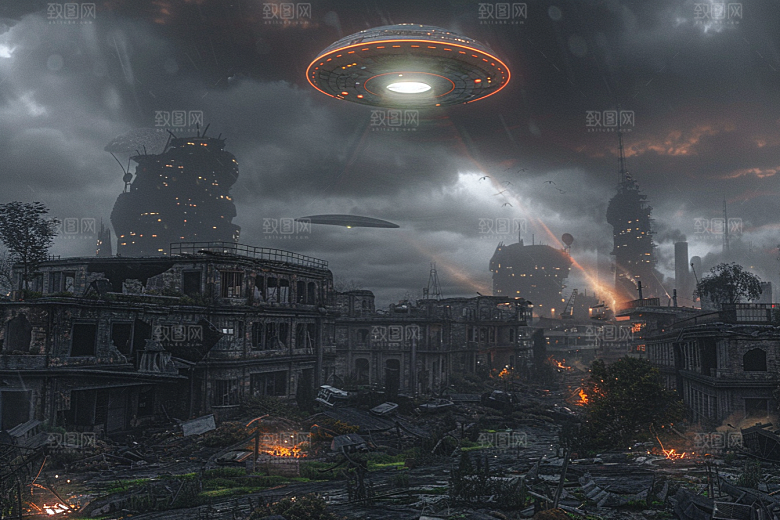 末日飞船世界末日宇宙游戏原画