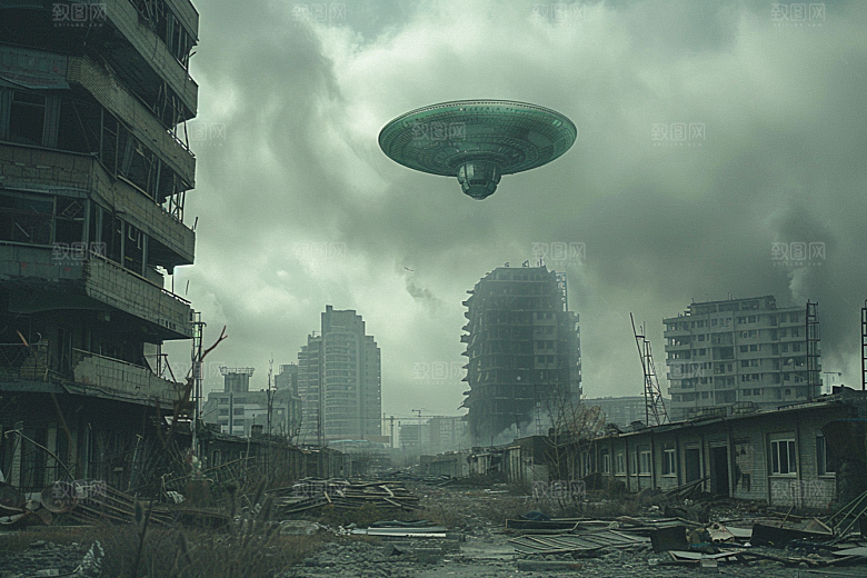 末日飞船科幻片宇宙游戏原画