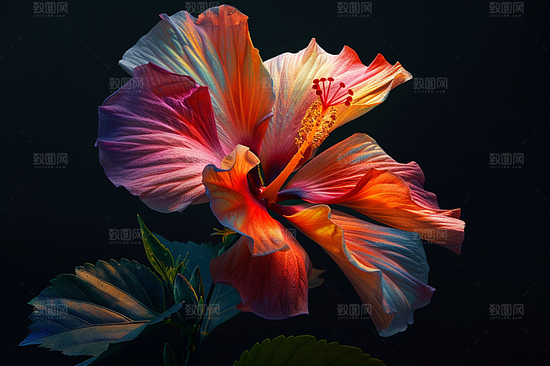木槿花花朵木棉摄影图