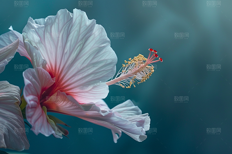 木槿花花朵植物摄影图