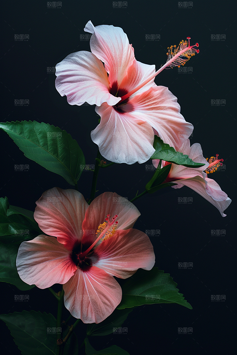木槿花唯美自然摄影图