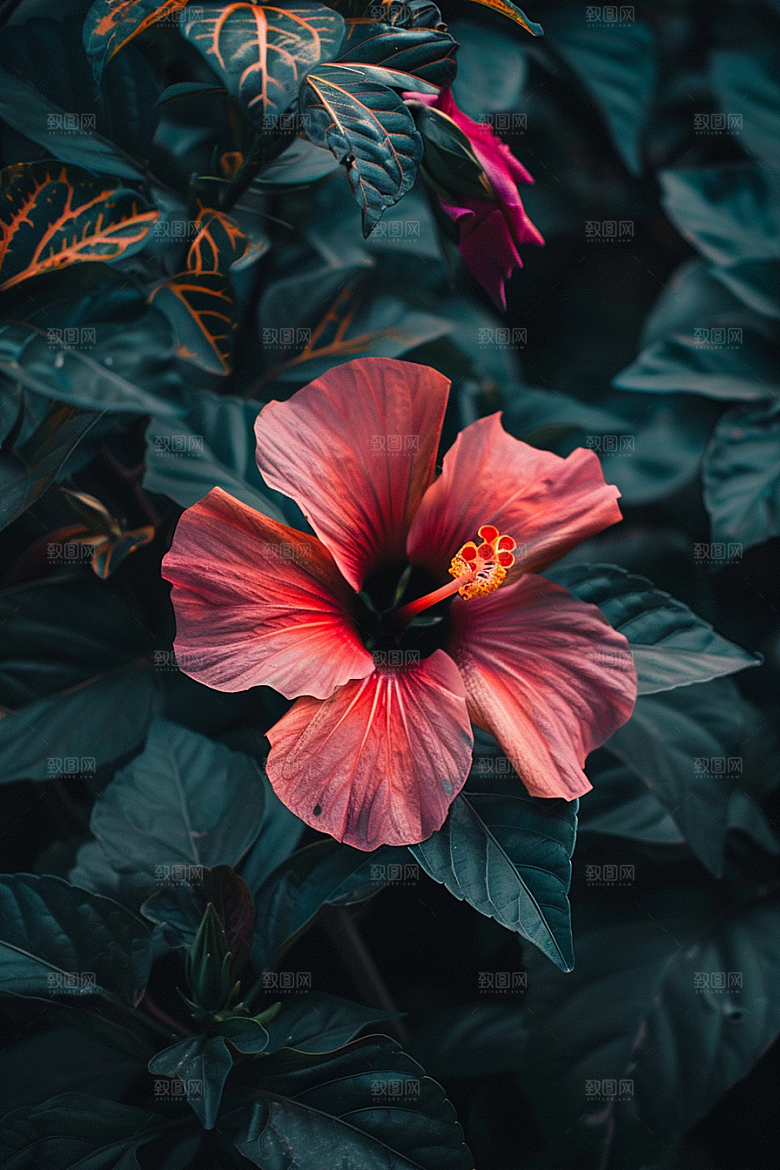 木槿花自然植物摄影图