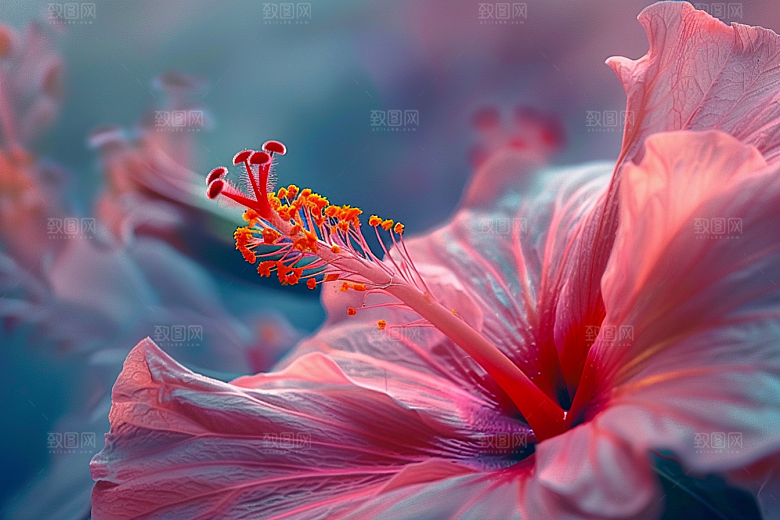 木槿花夏季木棉摄影图