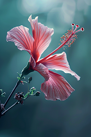 木槿花花朵高清摄影图