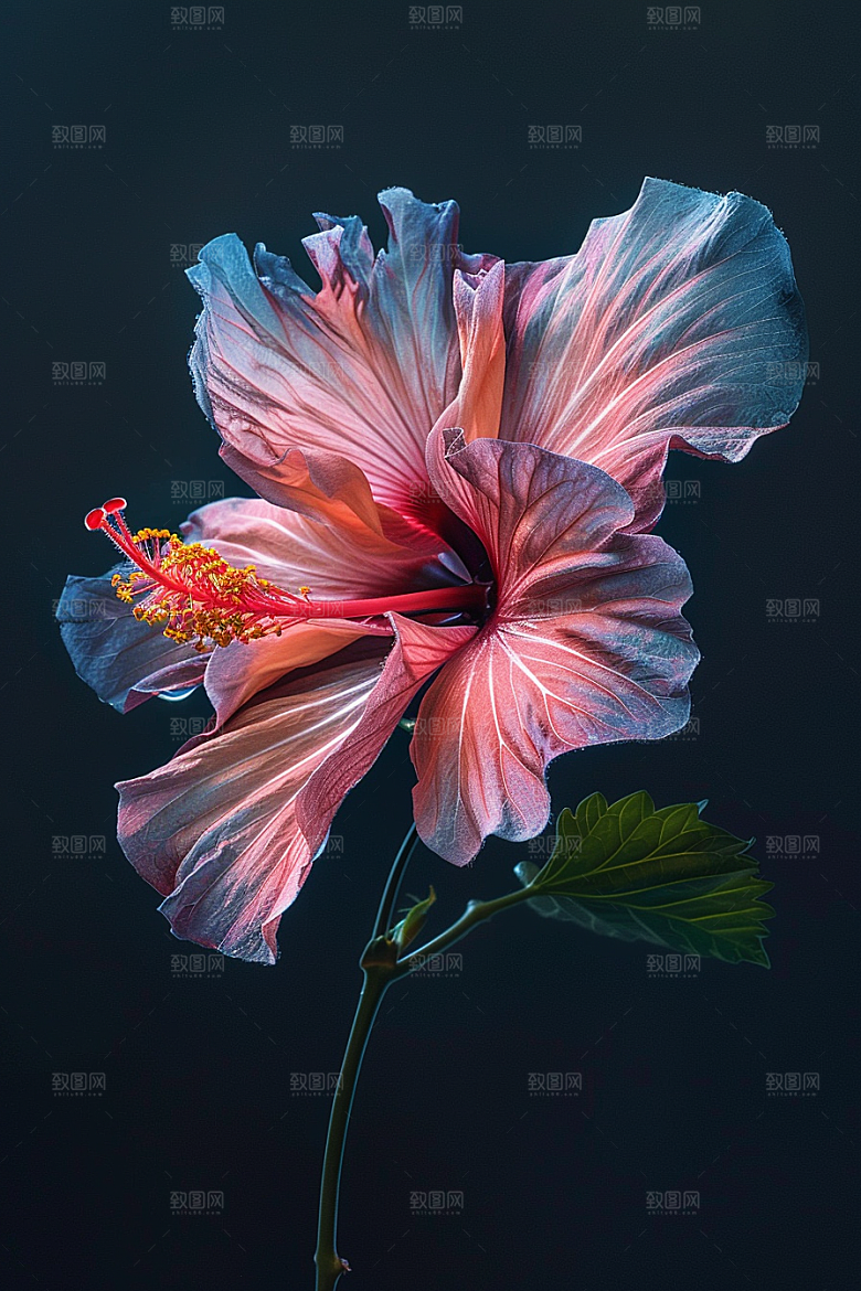 木槿花高清花卉摄影图