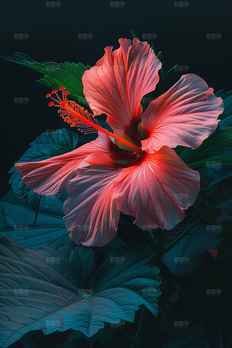 木槿花夏季木棉摄影图