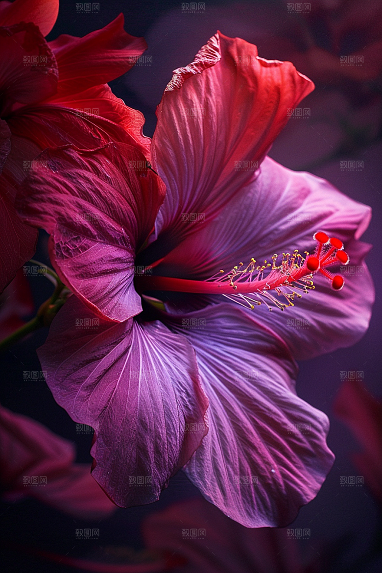 木槿花清新自然摄影图