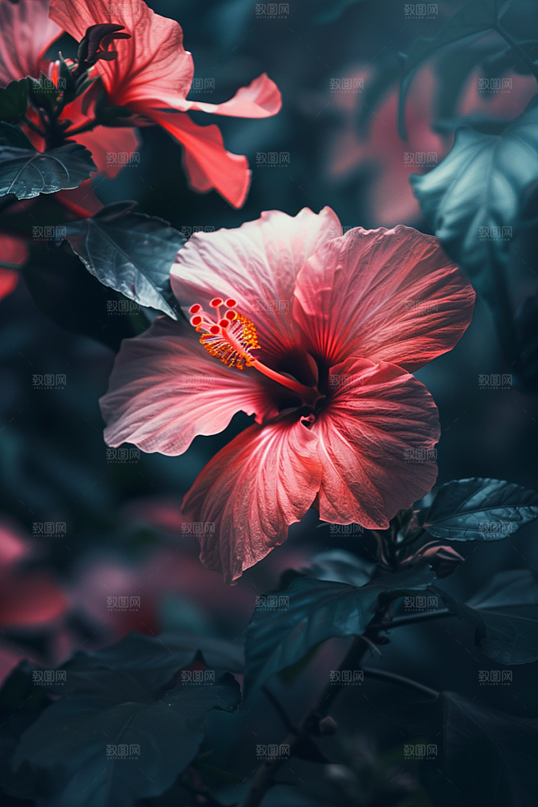 木槿花夏季夏天摄影图