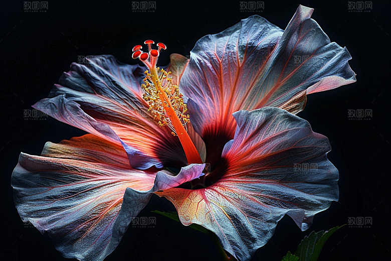 木槿花花卉夏季摄影图