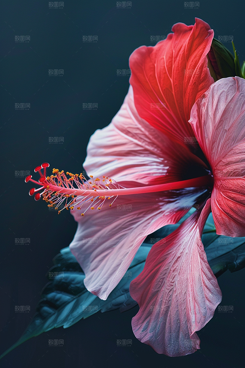 木槿花花卉夏季摄影图