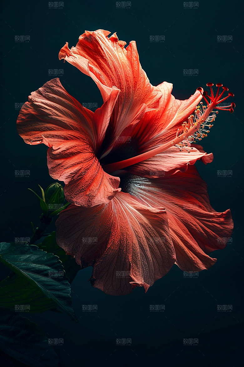 木槿花夏季清新摄影图