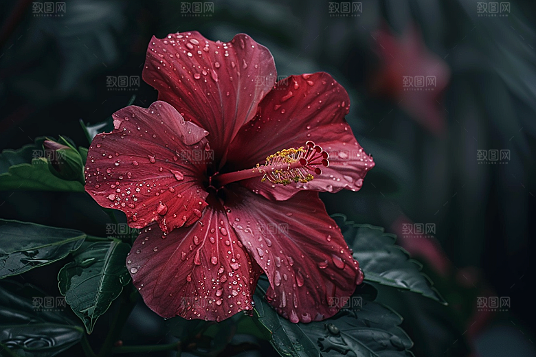 木槿花花卉木棉摄影图