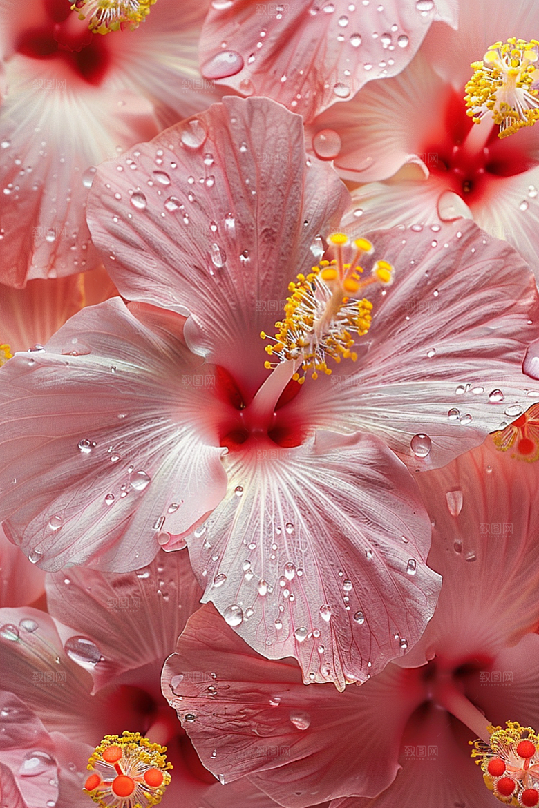 木槿花花朵夏天摄影图