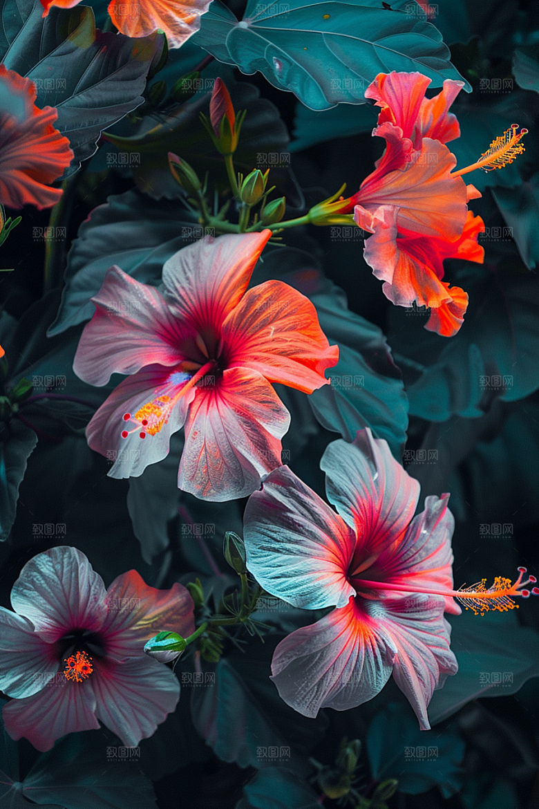 木槿花木棉自然摄影图