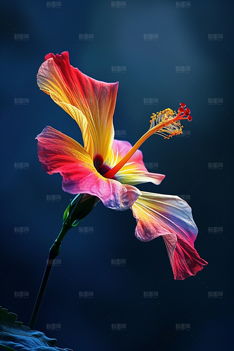 木槿花夏天夏季摄影图
