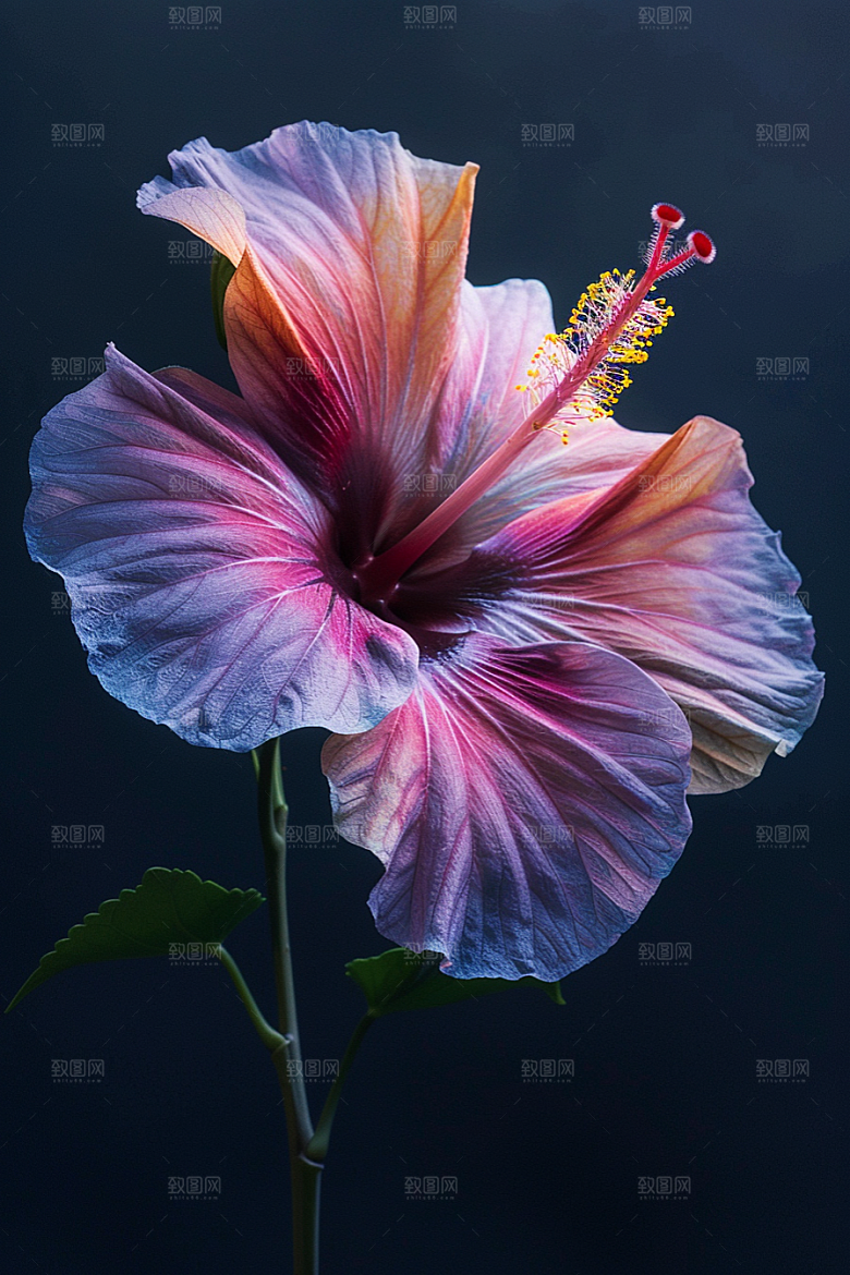 木槿花夏季清新摄影图