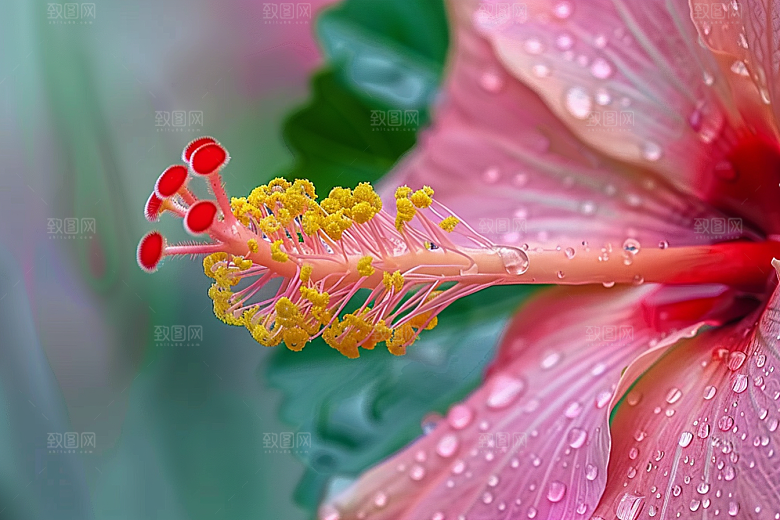 木槿花夏季唯美摄影图
