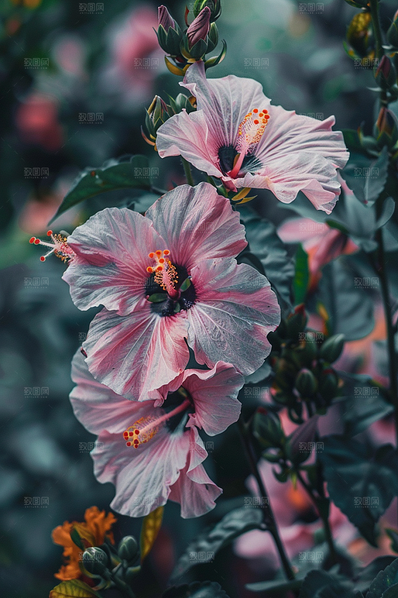 木槿花夏天木棉摄影图