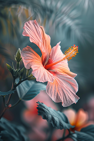 木槿花高清清新摄影图